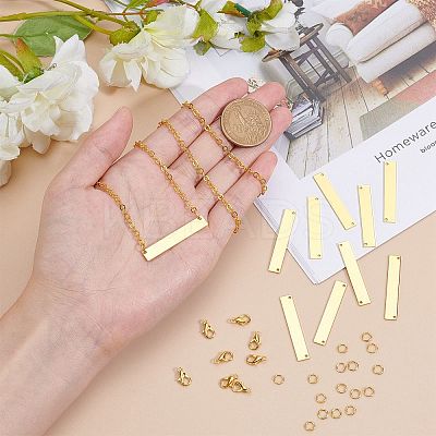 DIY Stamping Blank Tag Pendant Necklaces Making Kits DIY-SC0013-40G-1