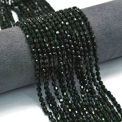 Synthetic Green Goldstone Beads Strands G-A260-A17-01-1