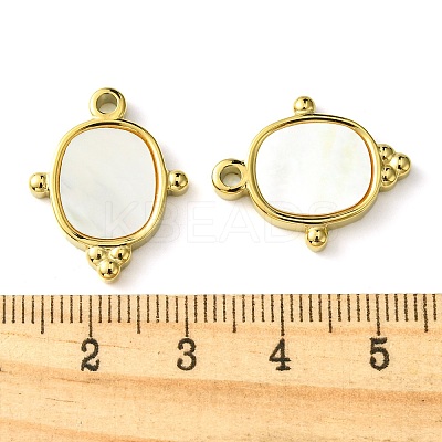 Ion Plating(IP) 304 Stainless Steel Pave Shell Pendants FIND-Z028-07G-1