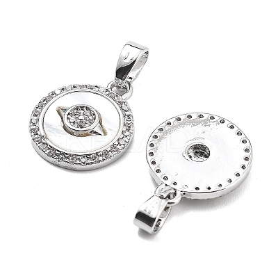 Brass Micro Pave Cubic Zirconia Charms KK-L222-019P-1