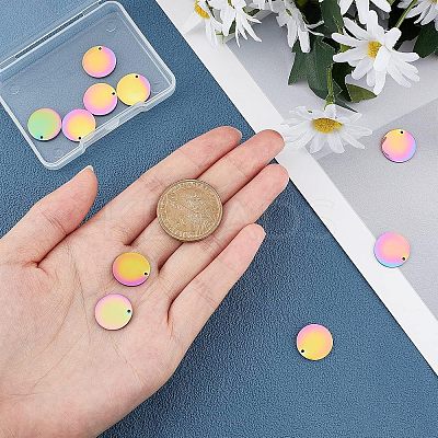 20Pcs PVD Vacuum Plating 304 Stainless Steel Charms STAS-UN0021-63M-1