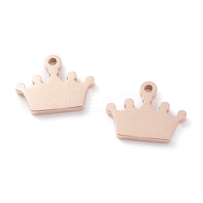 Ion Plating(IP) 304 Stainless Steel Charms STAS-Y002-10RG-1