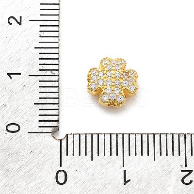 925 Sterling Silver Micro Pave Clear Cubic Zirconia Beads STER-A034-03G-1