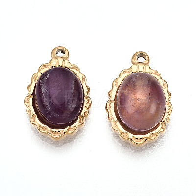 Natural Amethyst Pendants STAS-T064-61D-1