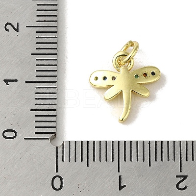 Brass Micro Pave Colorful Cubic Zirconia Charms KK-M283-26B-02-1