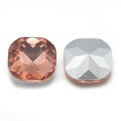 Pointed Back Glass Rhinestone Cabochons RGLA-T032-10x10mm-06-1