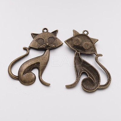 Tibetan Style Alloy Kitten Pendants LS-TIBEP-22758-AB-NR-1