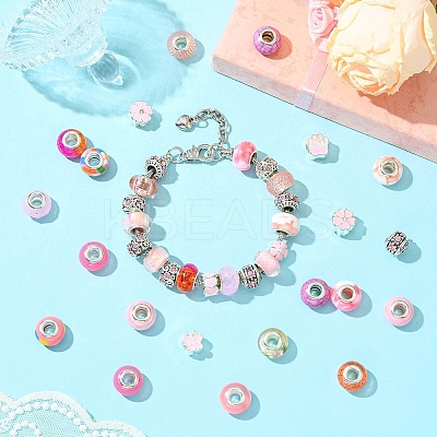 50Pcs Resin European Beads RESI-CJC0050-01B-1