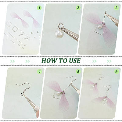 Ocean Theme DIY Glass Earring Jewelry Making Kits DIY-PH0028-59-1