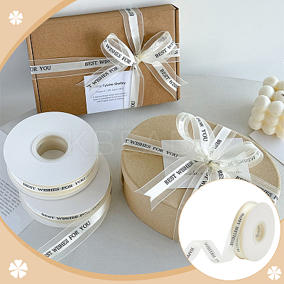 Happy Birthday Polyester Ribbons SRIB-WH0011-341A-1