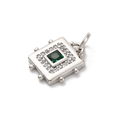Brass Micro Pave Cubic Zirconia Pendants KK-U033-02P-03-1