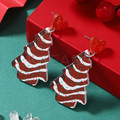 Festive Christmas Acrylic Stud Earrings for Holiday Season Celebration KD3160-4-1