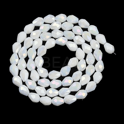 Opaque Solid Color Electroplate Glass Beads Strands LS-EGLA-N013-P4mm-B02-1