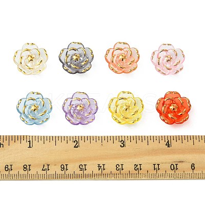 80Pcs 8 Colors Plastic Beads KY-FS0001-46-1