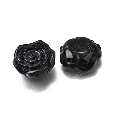 Synthetic Blue Goldstone Carved Beads G-S390-02-1