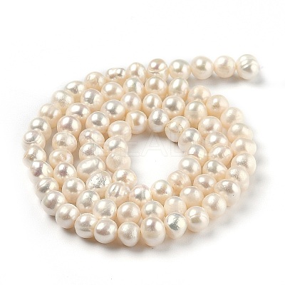 Natural Cultured Freshwater Pearl Beads Strands PEAR-J005-03-01-1