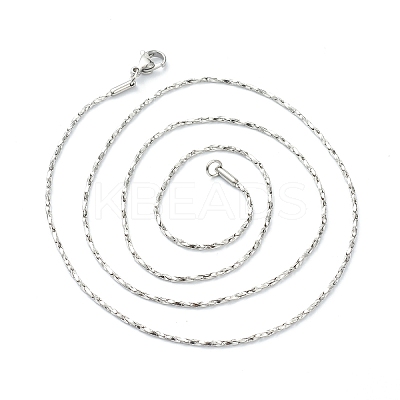 Non-Tarnish 304 Stainless Steel Boston Link Chain Necklaces LS-NJEW-I248-20P-1