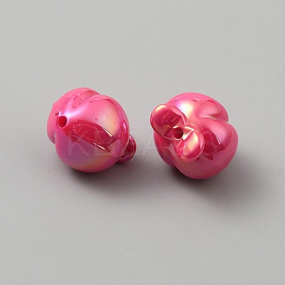 UV Plating Opaque Acrylic Beads OACR-A039-01D-1