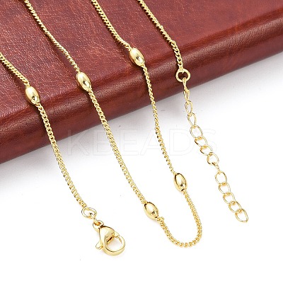 Brass Satellite Chains Necklace for Women NJEW-P265-17G-1