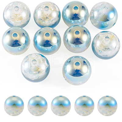10Pcs Resin Beads PACR-TA0001-33J-1