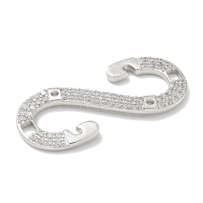 Rack Plating Brass Micro Pave Cubic Zirconia Pendants KK-L224-067P-1