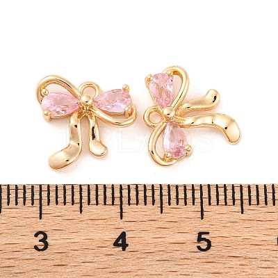 Brass Micro Pave Cubic Zirconia Charms KK-S389-03G-01-1