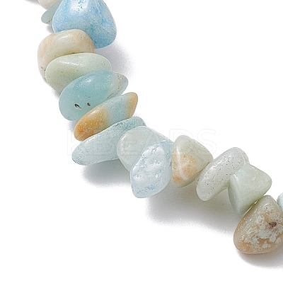 Natural Flower Amazonite Chip Beaded Stretch Bracelets BJEW-JB10689-04-1