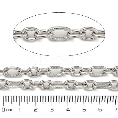 304 Stainless Steel Oval Link Chains CHS-G038-05P-1