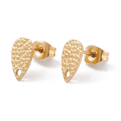 Ion Plating(IP) 304 Stainless Steel Stud Earring Findings STAS-L216-46G-1