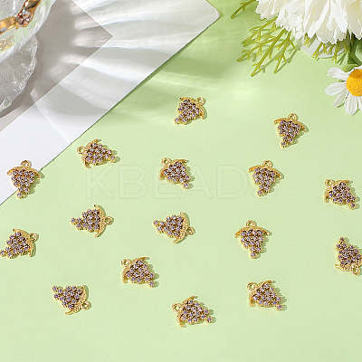 16Pcs Brass Micro Pave Cubic Zirconia Pendants KK-BBC0018-67-1