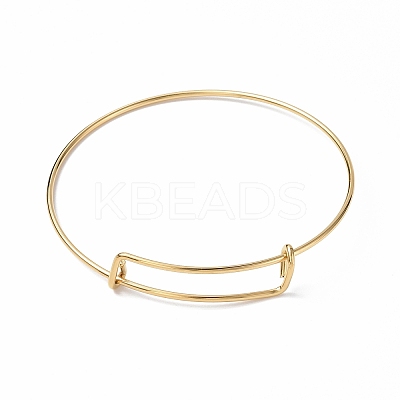 Ion Plating(IP) Adjustable 304 Stainless Steel Wire Bangle Making MAK-F286-03G-1