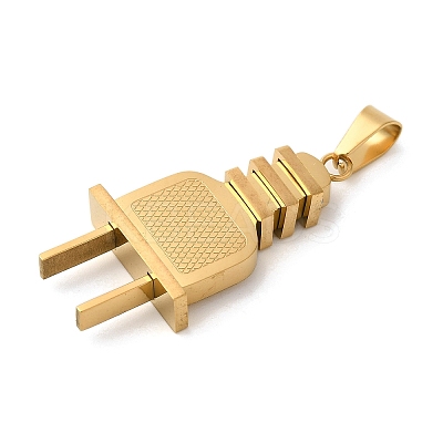 PVD Vacuum Plating 304 Stainless Steel Pendants STAS-L081-041G-1-1