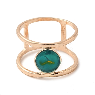 Alloy with Turquoise Round Finger Ring for Women FS-WGC40FF-02-1