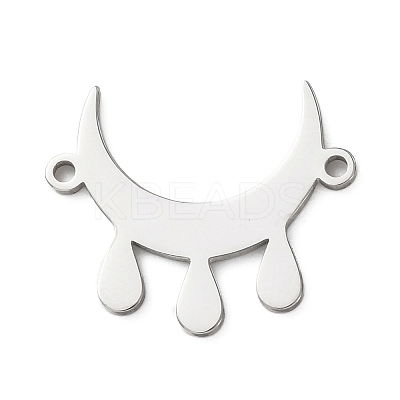304 Stainless Steel Moon with Drop Links Connector Charms LS-STAS-D202-11P-1