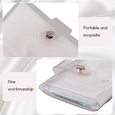 2Pcs PVC Mini Photocard Holder Book AJEW-SP0002-20A-06-1