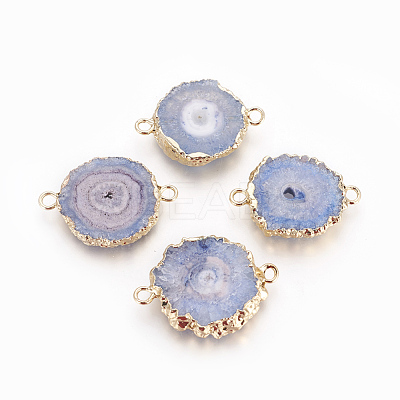Natural Dyed Quartz Links connectors G-P399-A-1