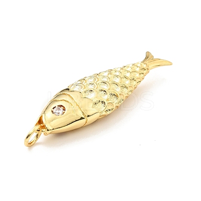 Brass Micro Pave Clear Cubic Zirconia Pendants LS-KK-G416-11G-1