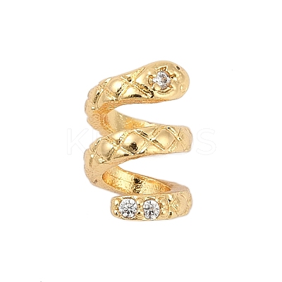 Brass Micro Pave Cubic Zirconia Beads KK-P302-16G-1