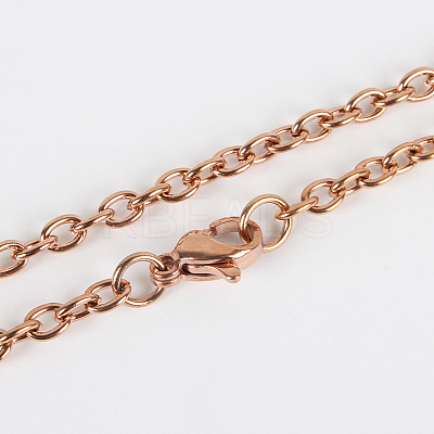 304 Stainless Steel Cable Chain for Necklace Making LS-STAS-P045-06RG-1
