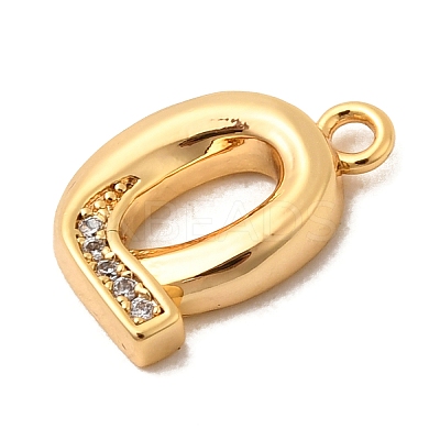 Brass Micro Pave Cubic Zirconia Charms KK-C117-12G-Q-1