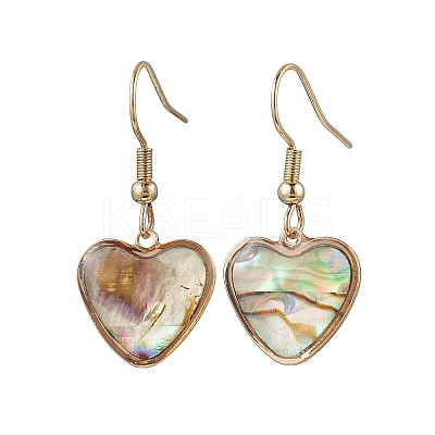 Natural Paua Shell Dangle Earrings EJEW-JE06274-04-1