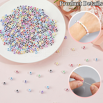 960Pcs 8 Colors Opaque Acrylic Beads OACR-SC0002-59-1