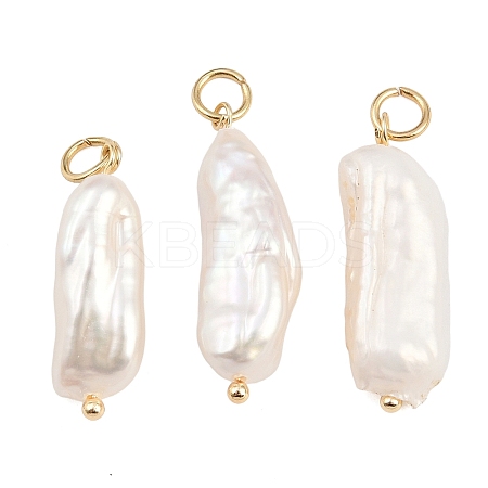 Baroque Natural Keshi Pearl Pendants PALLOY-JF04389-02-1