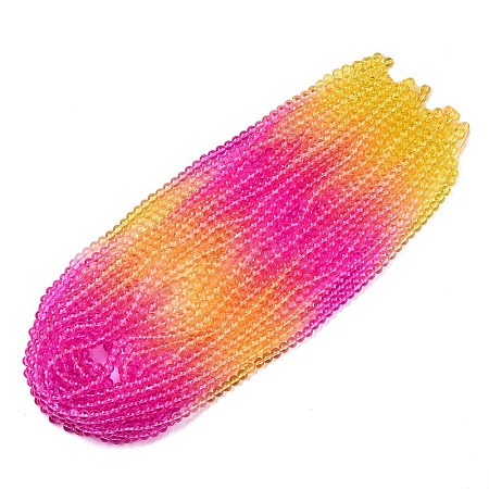 Baking Paint Transparent Glass Beads DGLA-M001-8mm-05-1