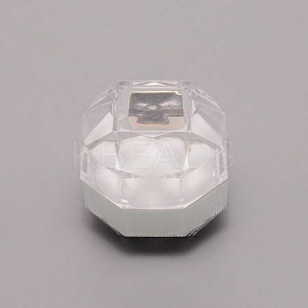 Transparent Plastic Ring Boxes LS-OBOX-WH0014-01B-1
