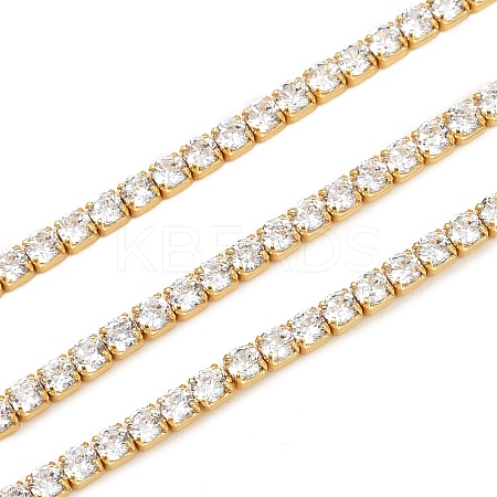 925 Sterling Silver Clear Cubic Zirconia Chains STER-C016-02A-G02-1