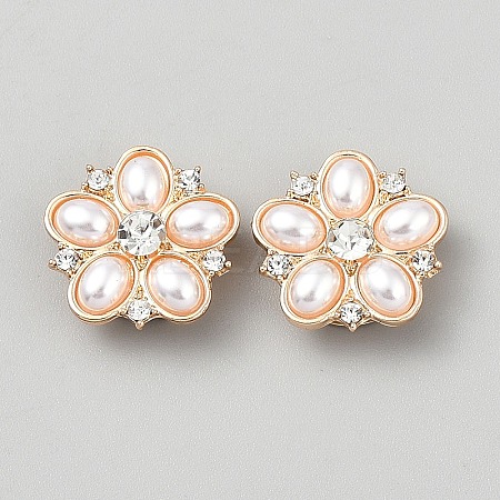 Zinc Alloy Rhinestone Cufflinks AJEW-WH0031-58G-1