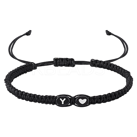 1Pc Adjustable Nylon Cord Braided Bracelets for Women Men BJEW-LP0001-31A-Y-1