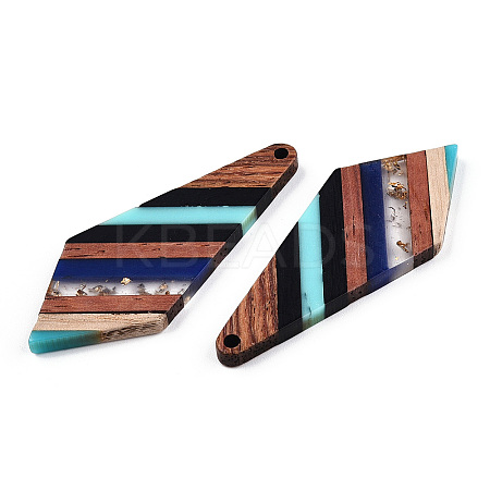 Transparent Resin & Walnut Wood Big Pendants LS-RESI-TAC0017-48-A01-1
