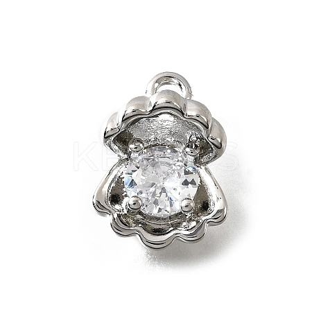 Brass Pave Cubic Zirconia Charms KK-C096-15P-01-1